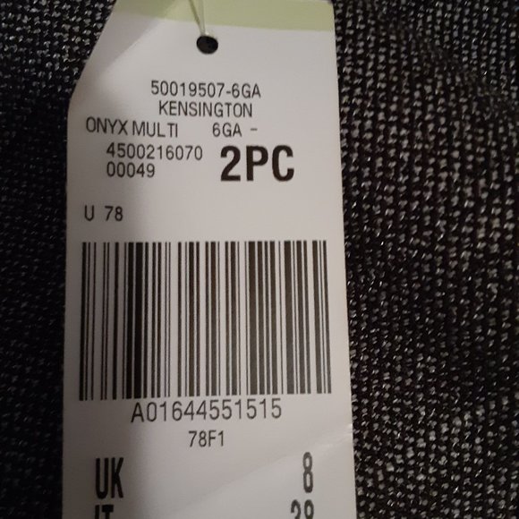 Anne Klein 2 Pc Grey Short Sleeve Suit - Picture 8 of 15